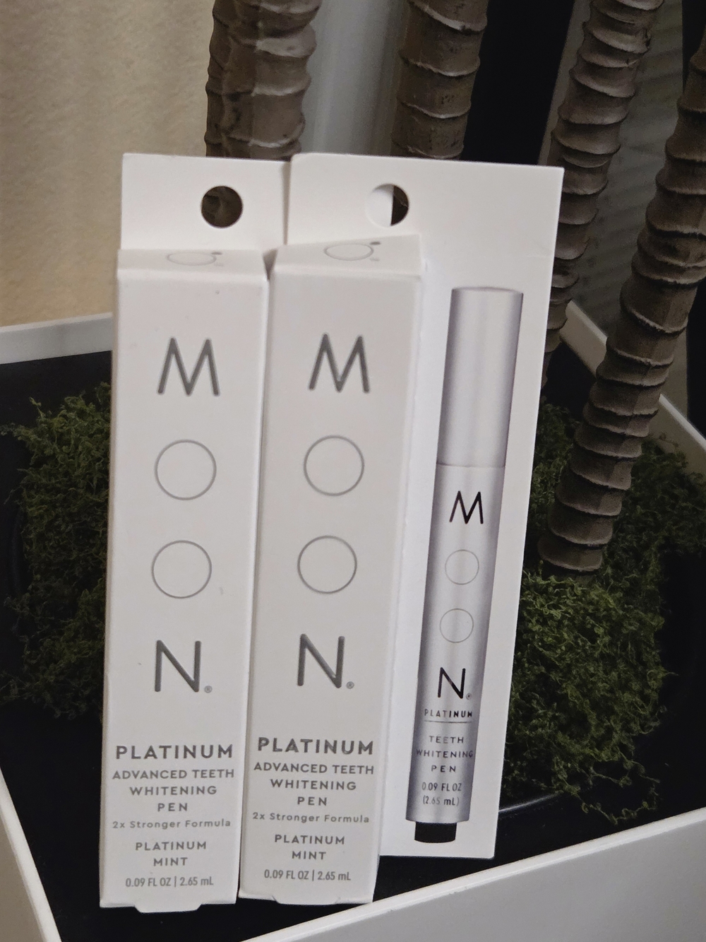 2x Moon Platinum Advanced Teeth Whitening Pen Platinum Mint 2.65ml New